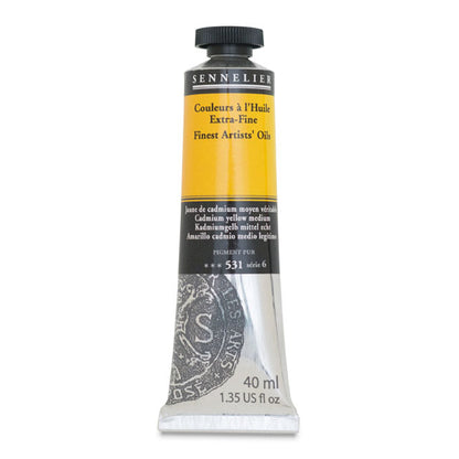 Sennelier Artists' Extra-Fine Oil, Cadmium Yellow Medium, 40 ml.