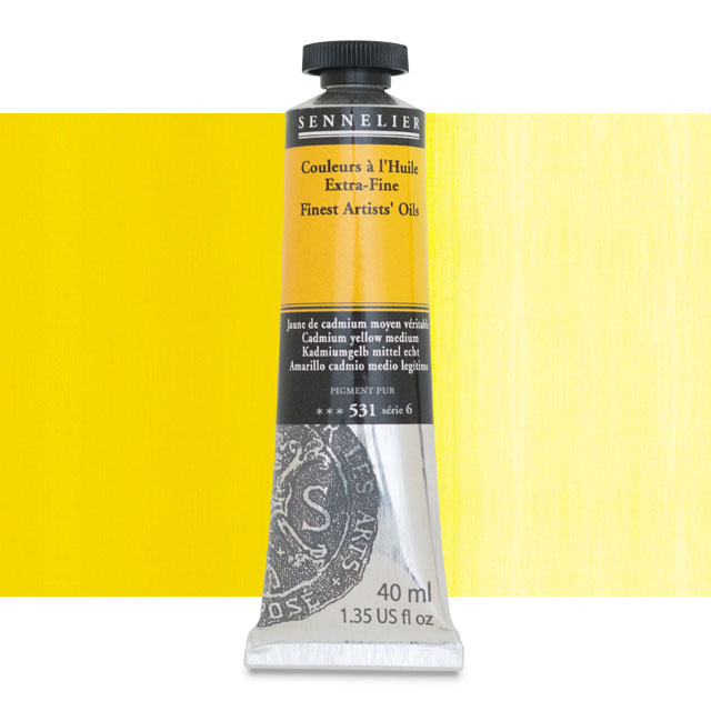 Sennelier Artists' Extra-Fine Oil, Cadmium Yellow Medium, 40 ml.