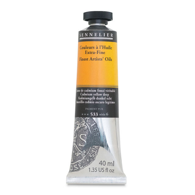 Sennelier Artists' Extra-Fine Oil, Cadmium Yellow Deep, 40 ml.