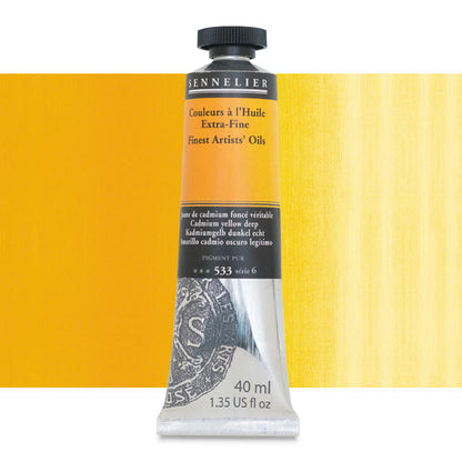 Sennelier Artists' Extra-Fine Oil, Cadmium Yellow Deep, 40 ml.