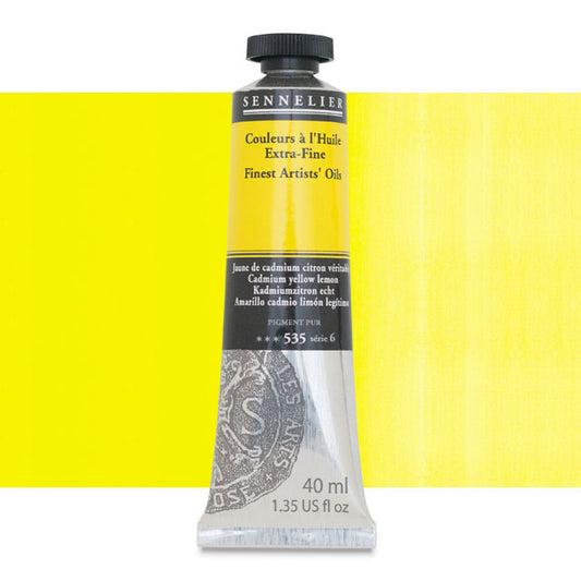 Sennelier Artists' Extra-Fine Oil, Cadmium Yellow Lemon, 40 ml.