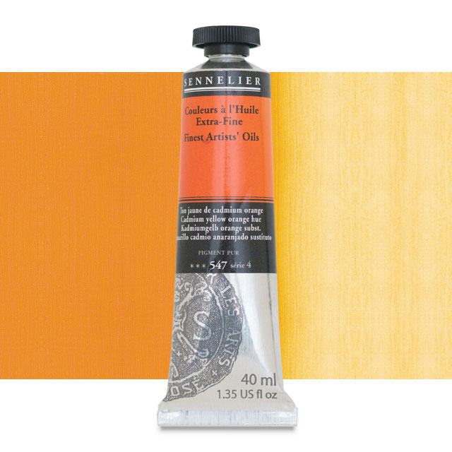 Sennelier Artists' Extra-Fine Oil, Cadmium Yellow Orange Hue, 40 ml.