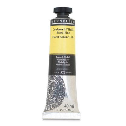 Sennelier Artists' Extra-Fine Oil, Nickel Yellow, 40 ml.