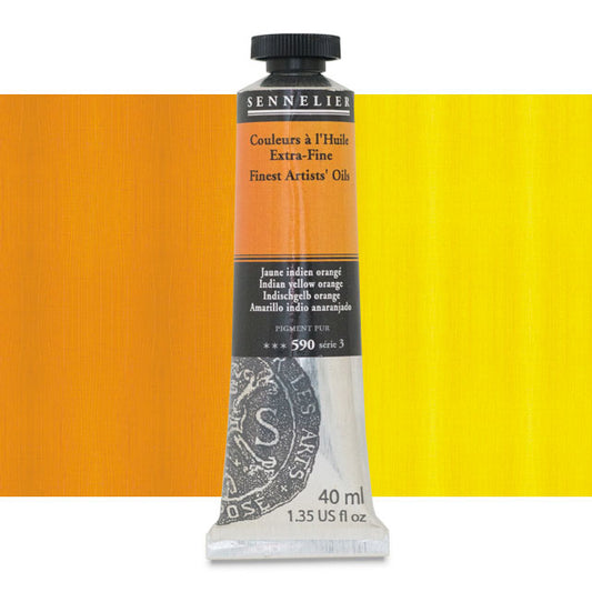 Sennelier Artists' Extra-Fine Oil, Indian Yellow Orange, 40 ml.