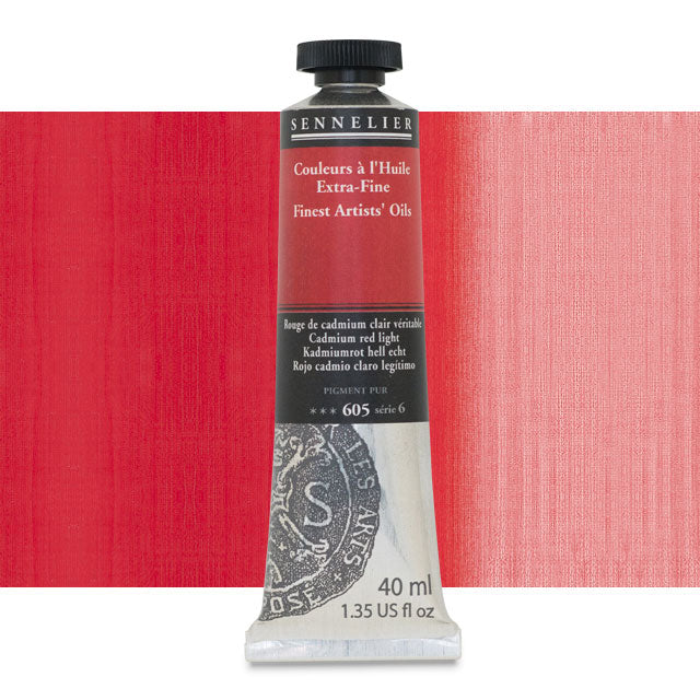 Sennelier Artists' Extra-Fine Oil, Cadmium Red Light, 40 ml.