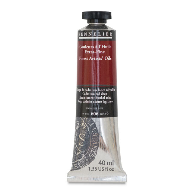 Sennelier Artists' Extra-Fine Oil, Cadmium Red Deep, 40 ml.