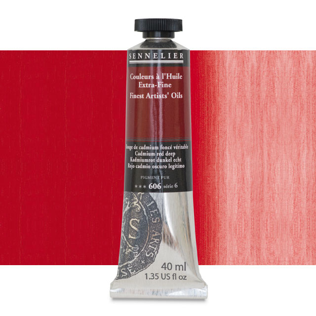 Sennelier Artists' Extra-Fine Oil, Cadmium Red Deep, 40 ml.