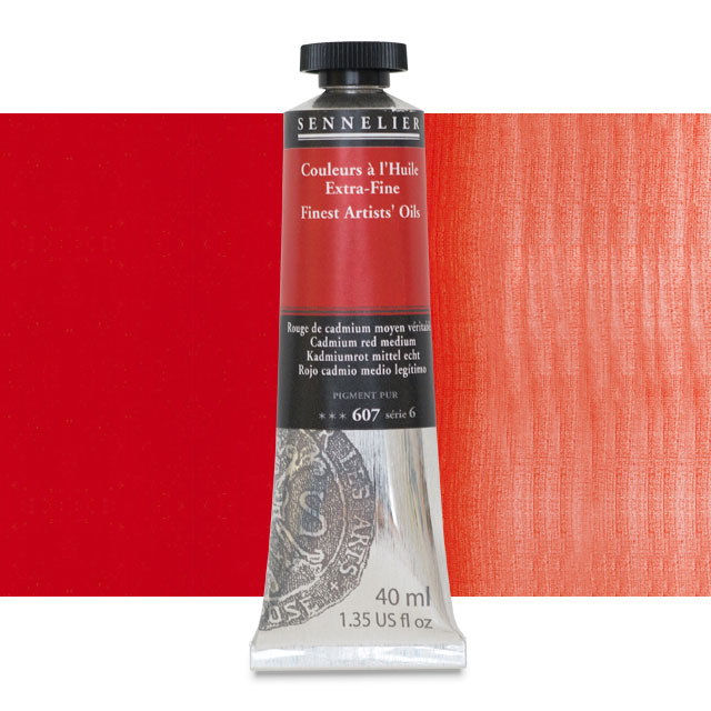 Sennelier Artists' Extra-Fine Oil, Cadmium Red Medium, 40 ml.