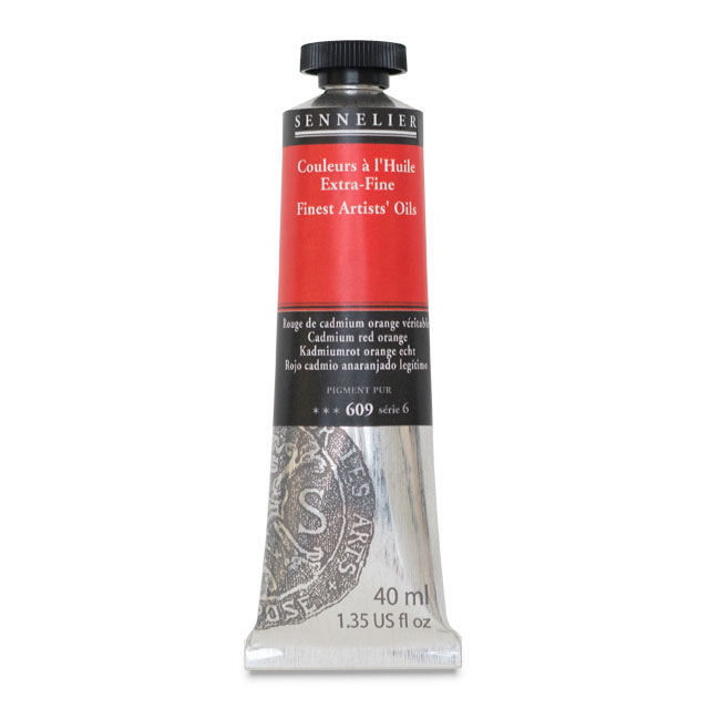 Sennelier Artists' Extra-Fine Oil, Cadmium Red Orange, 40 ml.