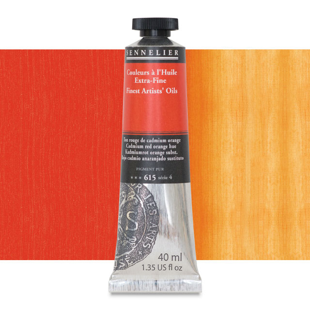 Sennelier Artists' Extra-Fine Oil, Cadmium Red Orange Hue, 40 ml.