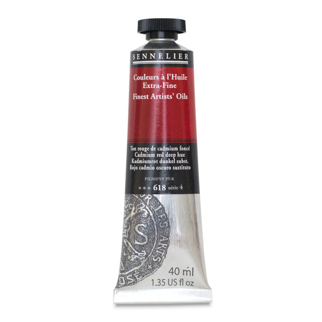 Sennelier Artists' Extra-Fine Oil, Cadmium Red Deep Hue, 40 ml.