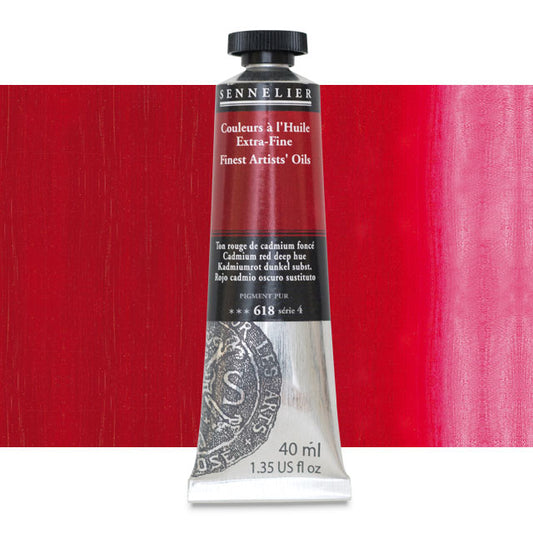 Sennelier Artists' Extra-Fine Oil, Cadmium Red Deep Hue, 40 ml.