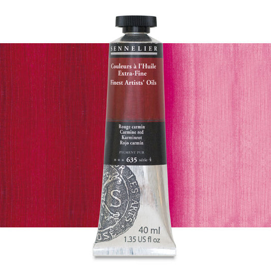 Sennelier Artists' Extra-Fine Oil, Carmine Red, 40 ml.