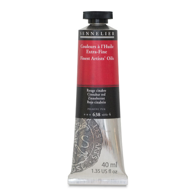 Sennelier Artists' Extra-Fine Oil, Cinnabar Red, 40 ml.