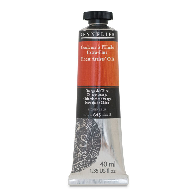 Sennelier Artists' Extra-Fine Oil, Chinese Orange, 40 ml.