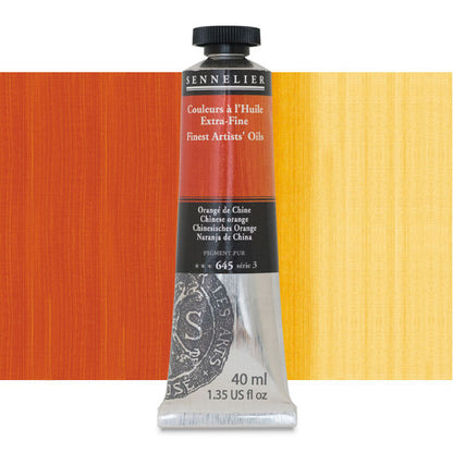 Sennelier Artists' Extra-Fine Oil, Chinese Orange, 40 ml.