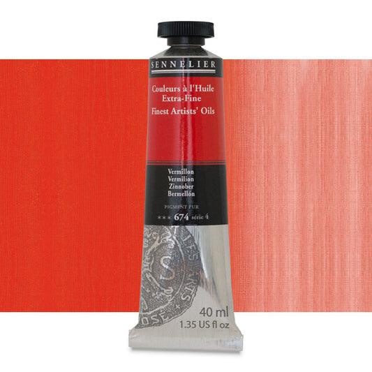 Sennelier Artists' Extra-Fine Oil, Vermilion, 40 ml.