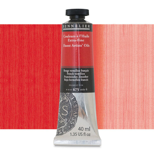 Sennelier Artists' Extra-Fine Oil, French Vermilion, 40 ml.