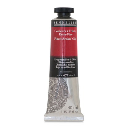 Sennelier Artists' Extra-Fine Oil, Chinese Vermilion, 40 ml.