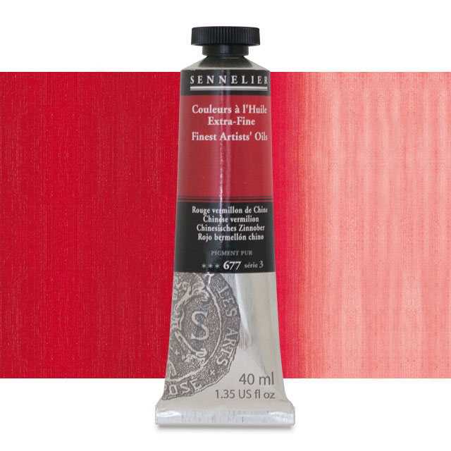 Sennelier Artists' Extra-Fine Oil, Chinese Vermilion, 40 ml.