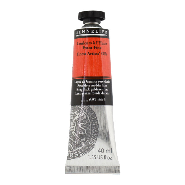 Sennelier Artists' Extra-Fine Oil - Rose Dore Madder Lake, 40 ml Tube