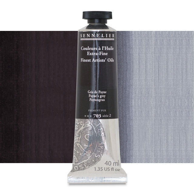 Sennelier Artists' Extra-Fine Oil, Payne's Gray, 40 ml.