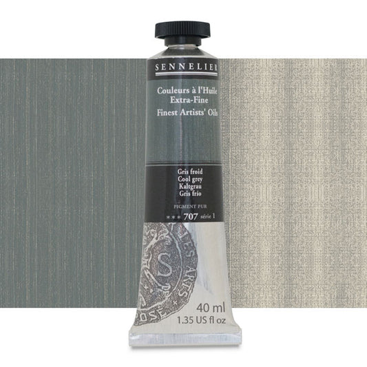 Sennelier Artists' Extra-Fine Oil, Cool Gray, 40 ml.