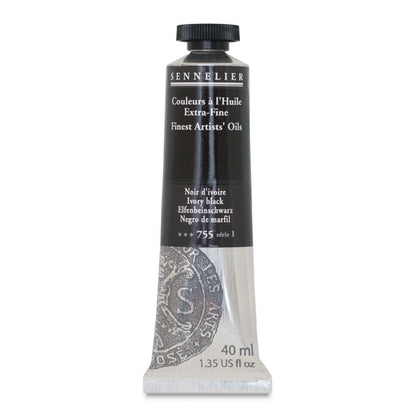 Sennelier Artists' Extra-Fine Oil, Ivory Black, 40 ml.