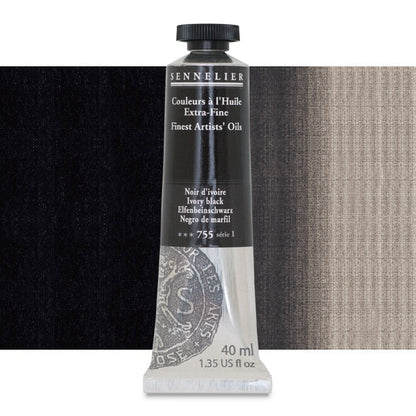 Sennelier Artists' Extra-Fine Oil, Ivory Black, 40 ml.