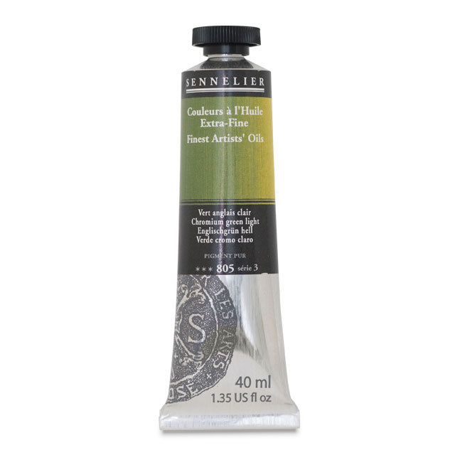 Sennelier Artists' Extra-Fine Oil, Chromium Green Light, 40 ml.