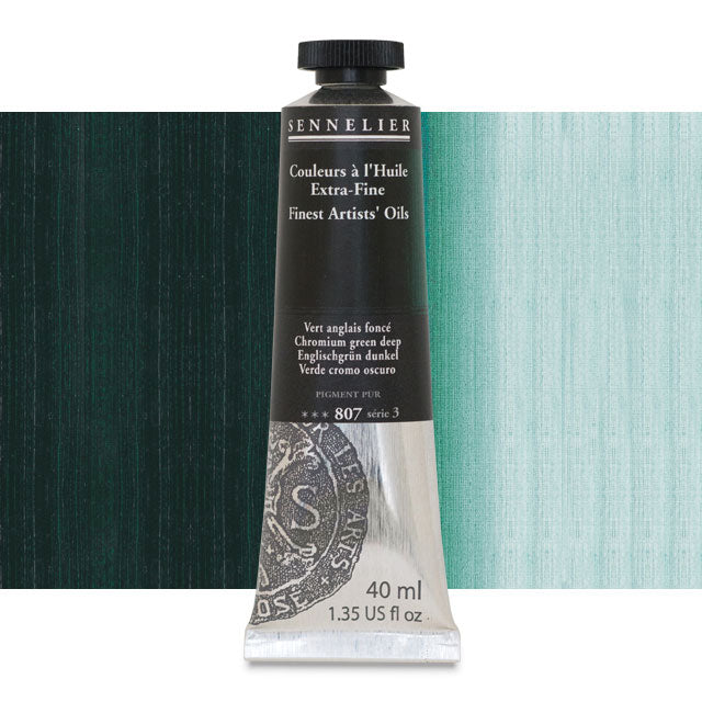 Sennelier Artists' Extra-Fine Oil, Chromium Green Deep, 40 ml.