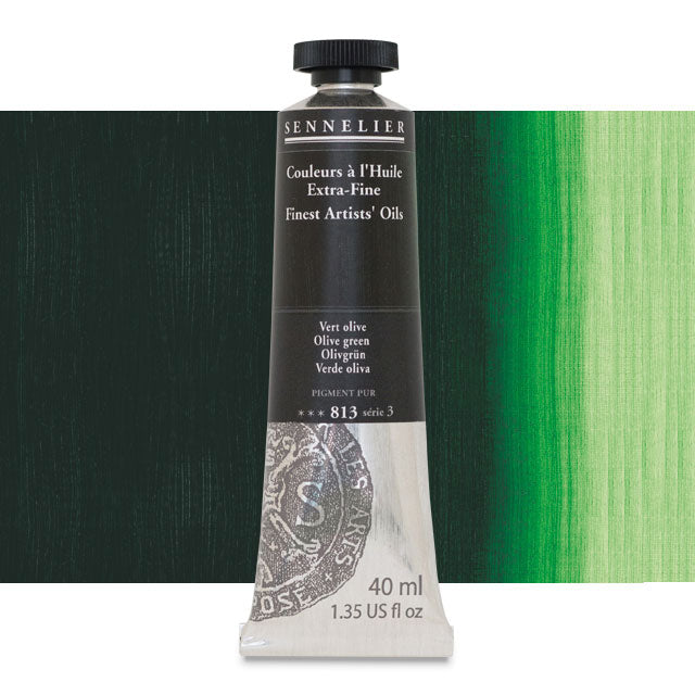 Sennelier Artists' Extra-Fine Oil, Olive Green, 40 ml.