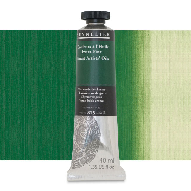 Sennelier Artists' Extra-Fine Oil, Chromium Green Oxide, 40 ml.