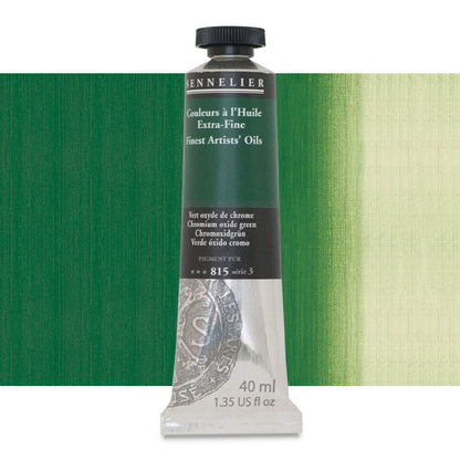 Sennelier Artists' Extra-Fine Oil, Chromium Green Oxide, 40 ml.