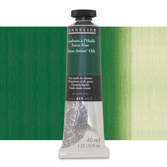 Sennelier Artists' Extra-Fine Oil, Chromium Green Oxide, 40 ml.