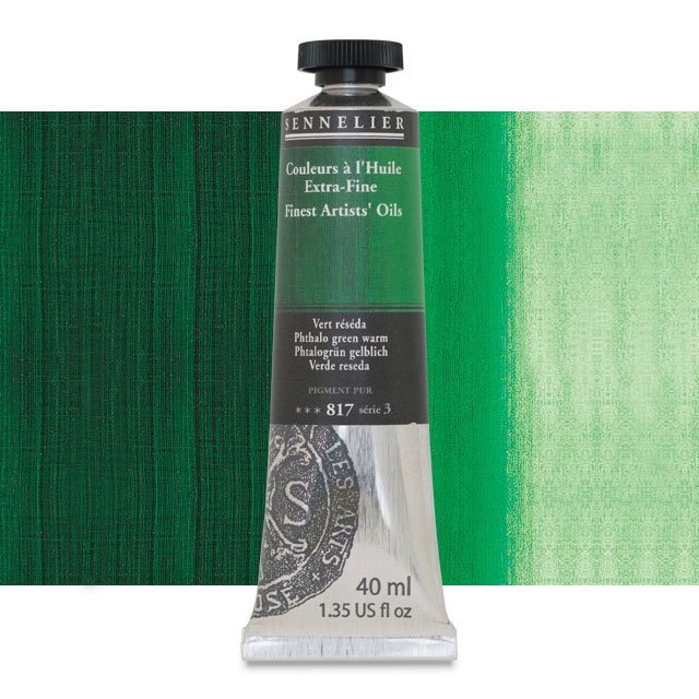 Sennelier Artists' Extra-Fine Oil, Phthalo Green Warm, 40 ml.