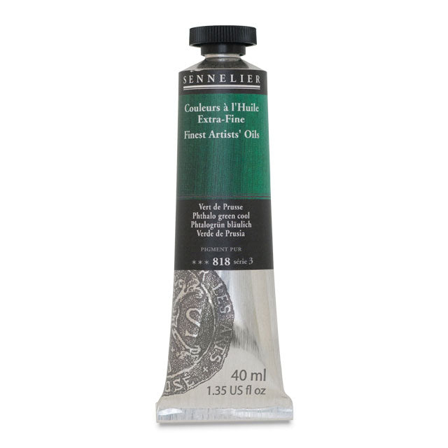 Sennelier Artists' Extra-Fine Oil, Phthalo Green Cool, 40 ml.