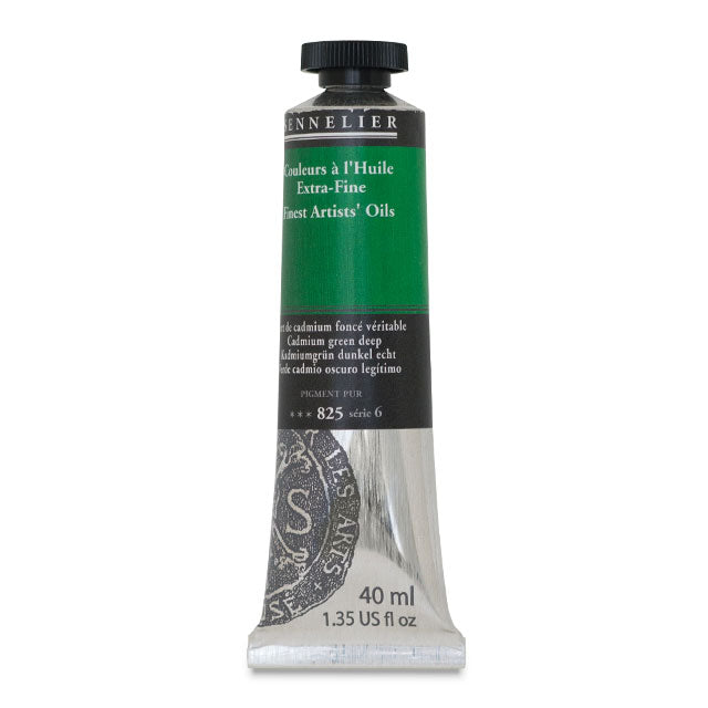 Sennelier Artists' Extra-Fine Oil, Cadmium Green Deep, 40 ml.