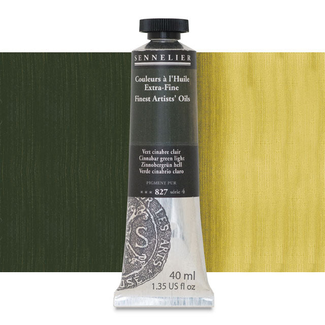 Sennelier Artists' Extra-Fine Oil, Cinnabar Green Light, 40 ml.