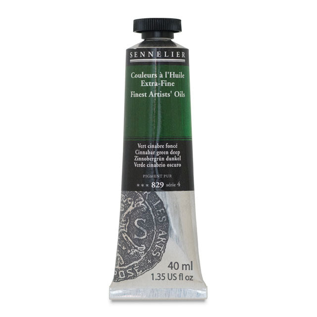 Sennelier Artists' Extra-Fine Oil, Cinnabar Green Deep, 40 ml.