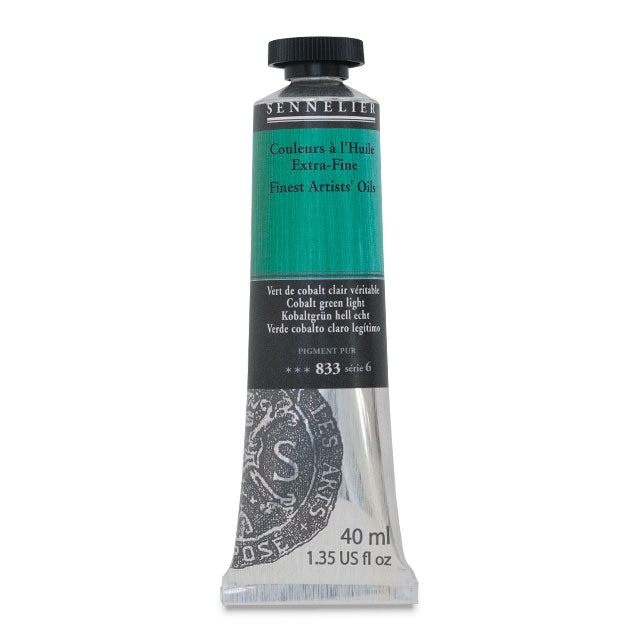 Sennelier Artists' Extra-Fine Oil, Cobalt Green Light, 40 ml.