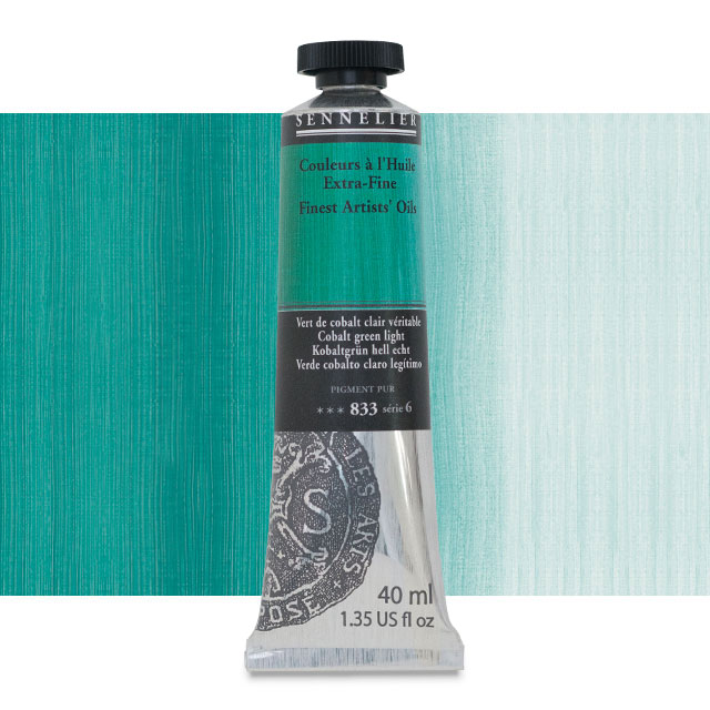 Sennelier Artists' Extra-Fine Oil, Cobalt Green Light, 40 ml.