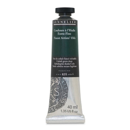 Sennelier Artists' Extra-Fine Oil, Cobalt Green Deep, 40 ml.