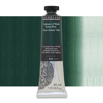 Sennelier Artists' Extra-Fine Oil, Cobalt Green Deep, 40 ml.