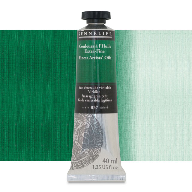 Sennelier Artists' Extra-Fine Oil, Viridian, 40 ml.