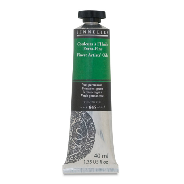 Sennelier Artists' Extra-Fine Oil, Permanent Green, 40 ml.