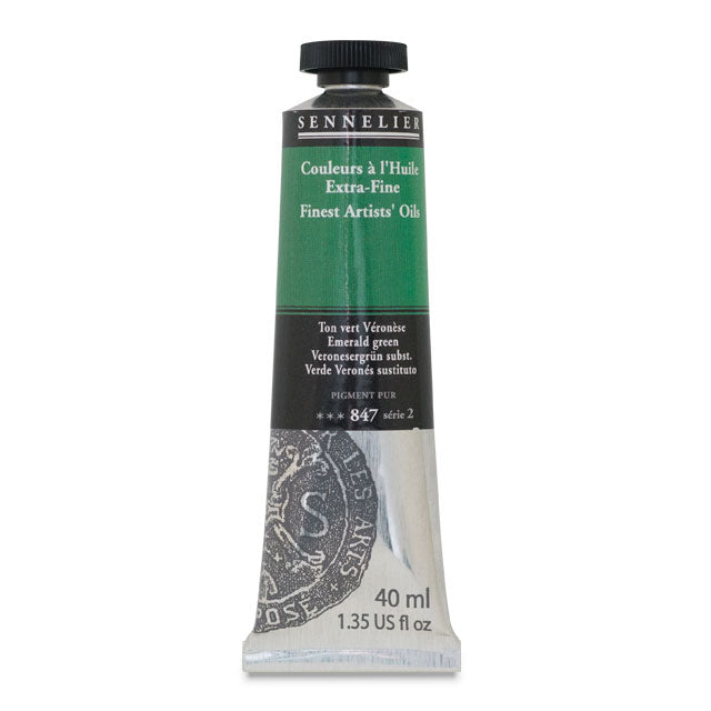 Sennelier Artists' Extra-Fine Oil, Emerald Green, 40 ml.