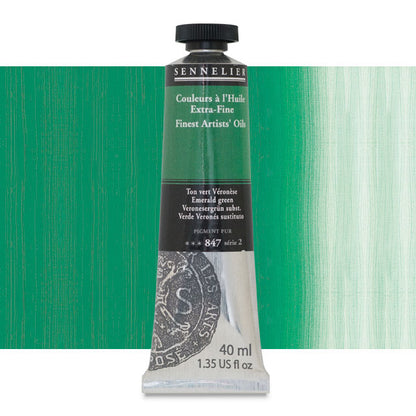 Sennelier Artists' Extra-Fine Oil, Emerald Green, 40 ml.