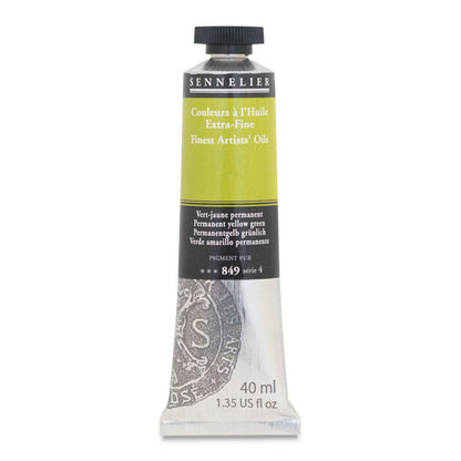 Sennelier Artists' Extra-Fine Oil, Permanent Yellow Green, 40 ml.