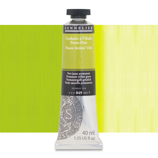 Sennelier Artists' Extra-Fine Oil, Permanent Yellow Green, 40 ml.